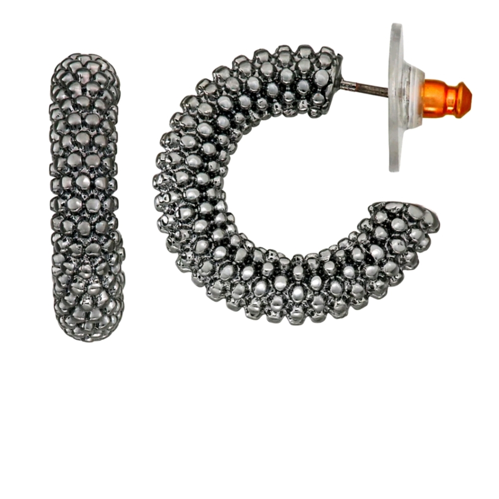 Simply Vera Vera Wang Pebble Texture Hoop Earrings